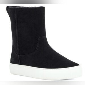 UGG Declan Sneaker Black Suede Winter Boots Size 6 NWOT MSRP $120